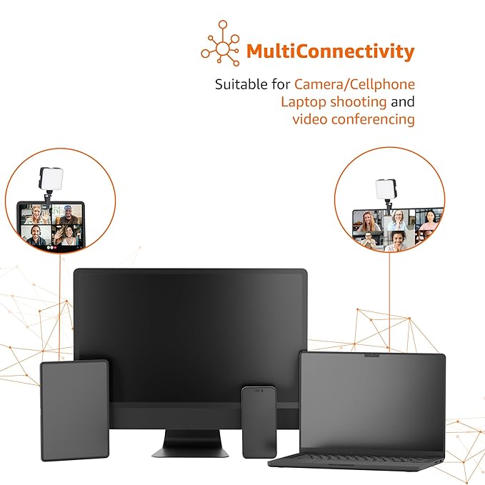 AURAutility 120LEDs Dimmable Rechargeable Video Light (3 color modes)