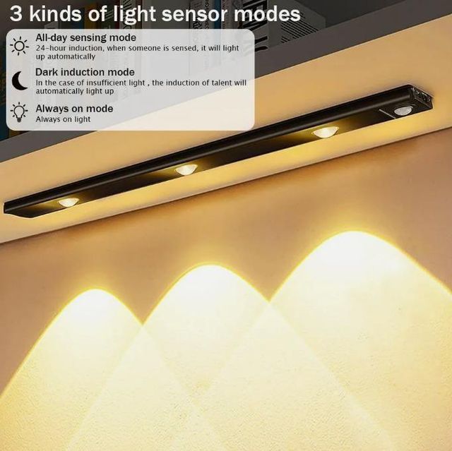 AURAutility Aesthetic LED Motion Sensor Cabinet Light (USB Rechargeble)
